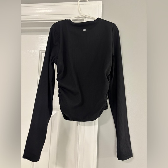 Lululemon All It Takes Ribbed Nulu Long-Sleeve Shirt - Black - size 0 - Picture 5 of 7